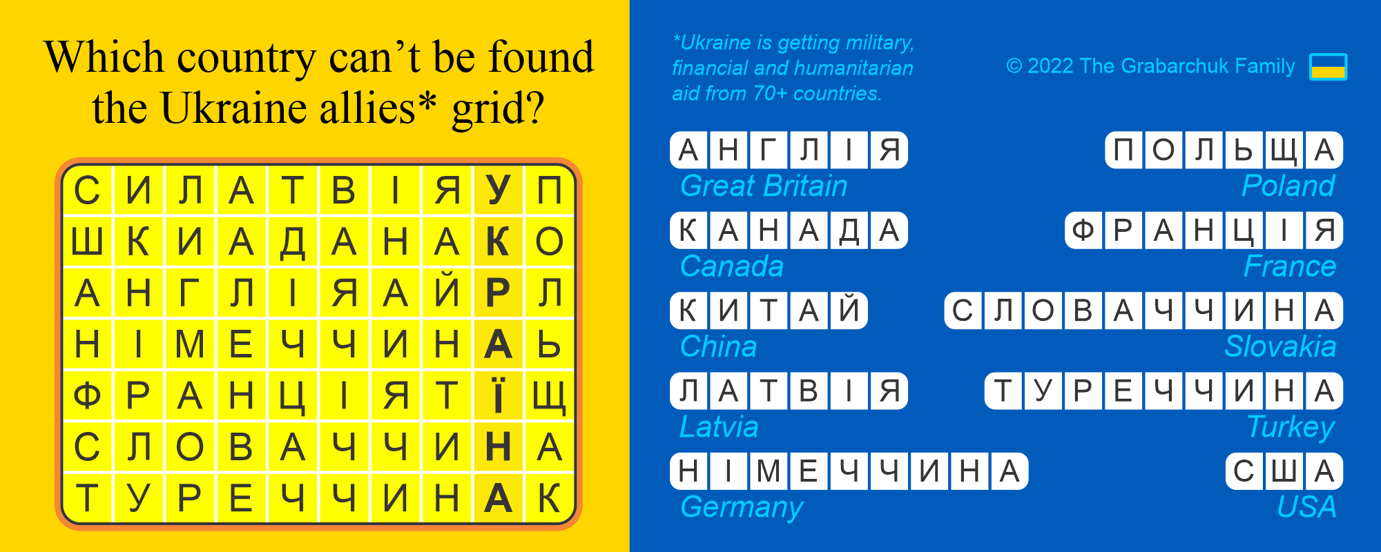 Allies Wordsearch